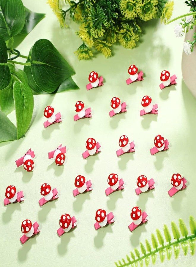 Luinabio 30 Pcs Mini Resin Hair Clips Cute Hairpin for Adult Rave Hair Clips for Women Adult Christmas Music Festival Holiday Party Decor(Vibrant Color,Mushroom) - Image 5